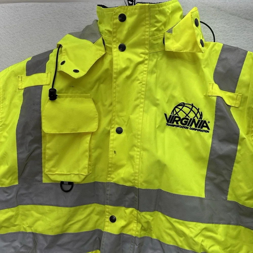 Game Hi Vis 6-in-1 Safety Jacket ANSI Reflective Waterproof Yellow Size L